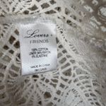 Lovers + Friends Crochet Maxi Dress Cream Sleeveless Scoop Neck Beach Cover Up L Photo 4