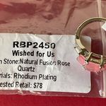 Bomb Party RBP2450 “Wished for Us” Rose Quartz on Rhodium Size 7 Ring NWT Photo 4