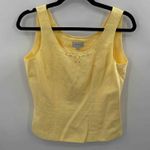 Tahari Arthur S Levine Blazer Tank Set Womens 4 Yellow Linen Rayon Pockets Photo 9