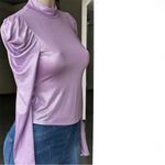 Bar III Metallic Long Puffed Sleeve Top Photo 8