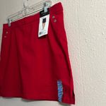Rafaella  Bold Red Skort with Silver Buttons Fits Your Shape Moves With You Photo 3