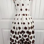 Willow Glen New York Retro 50's Style Dress Size 6 Ivory Blue And Brown Photo 3