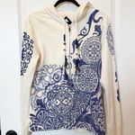 Lucky Brand Y2K Womens Full Zip Up Hoodie Size M Asian Streetwear AOP Purple Vtg Photo 0