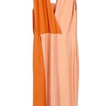 Equipment Galane Colorblock Crepe Business Casual Midi Dress Size 10 Photo 1