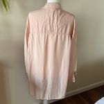 DKNY  Jeans 100% Silk Oversized Button Down Shirt Pale Peach Photo 1