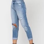 Cello Jeans Blue Destroyed High Rise Mom Jeans Photo 2