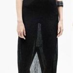 ZARA midi limited edition mesh black dress women’s Size Large long sleeves Photo 0