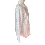 Banana Republic white with black polka dot long sleeve button down shirt small Photo 2