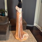 Women Full Length Prom Party Dress CrissCross Straps Leg Slit Size 8 *READ FLAWS Photo 5