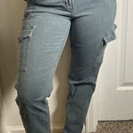 American Eagle  Outfitters Women's Blue Cargo Jeans Photo 0