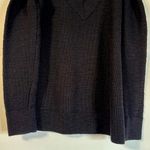 EXPRESS Lace Up V Neck Cold Shoulder Sweater Black Size XS Photo 8