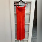 Anthropologie  Bias Slip Dress in Orange Lyst Elegant Formal Cocktail Size XS Photo 12