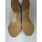 Womans NWD Idifu Slipon Pumps Size 9 Silver Block Heel Round Toe Photo 7