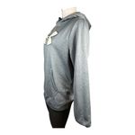 Under Armour  Sweatshirt Hooded Pullover Womens LG Loose Gray Jersey Fleece Photo 7