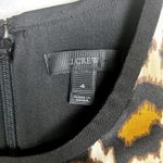 J.Crew Sleeveless Leopard Print Sheath Dress‎ Size 4 Preppy Casual Chic Work Brown Photo 4