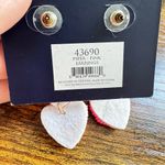 NWT Michelle McDowell Piper Pink Beaded Heart Earrings Photo 2
