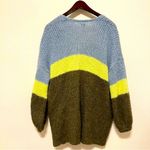 Aerie  Oversized chunky knit Cardigan, colorblock, mohair and wool blend, sz S/XS Photo 6