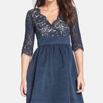 Eliza J Blue Lace & Faille Cocktail Dress. Size 14. Photo 0