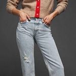 ANINE BING NWOT  Mason Mohair Blend Cardigan Size XS Red Beige Pullover sweater Photo 0