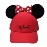Disney  Minnie Mouse Red Sassy Bow Hat Adjustable Ears Polka Dot Bow Photo 1