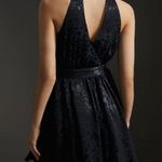Anthropologie Black Satin Halter Dress Photo 2