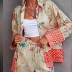 ZARA  JUNGLE PRINT LONG SLEEVE BLOUSE SHIRT PAJAMA STYLE TOP SIZE XS NEW Photo 0