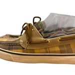 Sperry Top-Sider 2 Eye Boat Shoe Tan Red Green Plaid 7 Photo 1