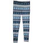 Cuddl Duds ClimateRight by Snowflake Fair Isle Pajama Set S Blue Photo 3