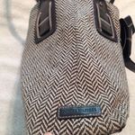 Tommy Hilfiger Y2K Chevron print tweed top handle bag faux bow large brown Photo 5