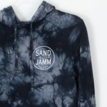 Sand Jam Womens Tie Dye Logo Hoodie Sweatshirt Size XS Pullover Casual Black Photo 1