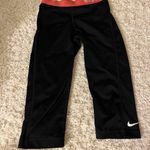 Nike Pro Black And Pink Cropped Leggings Medium Photo 0