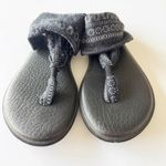 Sanuk  Yoga Sling 2 Print Sandal Black White Boho Aztec Women's Size US 8 Comfort Photo 6