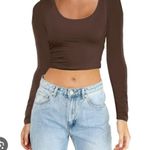 Salty Elegant Brown Long Sleeve Bodysuit Photo 0