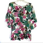 easel Ruffle Sleeve Top Floral Size Small Photo 4