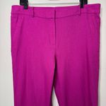 Loft  Riveria Slim Pants Linen Blend Magenta Shadow Size 12 Holiday Party Wear Photo 5