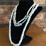 Vintage Puka Shell Necklace Bundle Blue Photo 1