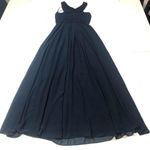 Bill Levkoff Levkoff Bridemade Navy Chiffon gown maxi dress Size 2. Photo 7