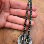 Siskiyiu USA Oregon 1989 Morgan Silver Dollar Western Genuine Leather Bolo Tie Black Photo 3