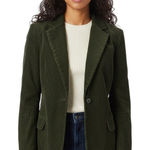 Laude The Label Birkin Blazer Womens XS Green 100% Cotton Corduroy Heritage Photo 0