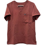 FIGS Technical Collection Women's Mauve Catarina Scrub Top V Neck Short Sleeve M Photo 0