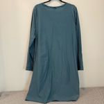 J.Jill Silk BoHo Smocked Juniper Tunic Dress size XL Blue Photo 4