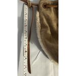 UGG Brown Suede Bucket Bag w/Fur Accents On Side Crossbody Bag Purse Adj Straps Photo 15