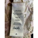 Angels Pink/Brown Cheetah Gauze Button Up Blouse Size M Tie/Tassel 3/4 Bell Sl Brown Size M Photo 7