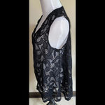 ANTHONY‎ Originals WOMENS BLACK LACE KnItted Sleeveless Cardigan SIZE XS Photo 3