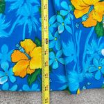 Vtg. Royal Hawaiian Hibiscus‎ Maxi Dress Sz 6 Blue Yellow Floral Made in Hawaii Photo 4