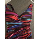 MiracleSuit  Swimsuit Slimming Figure Flattering Sz 10 Colorful Tropical Vacation Photo 2