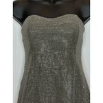 ZARA  Rhinestone strapless women's party dress taupe brown size Medium. in EUC Photo 4