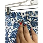 J. McLaughlin  Women's Blue White Paisley Shorts Scalloped Hem 12 Photo 6