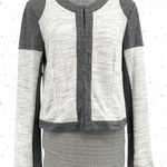 CAbi Jacket Gray Neutral Modern Style Office Fit Shoulder Pads Corpcore Size M Photo 0