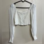 Aerie Long Sleeve Pretty Smocked Top, Soft Muslin Photo 5